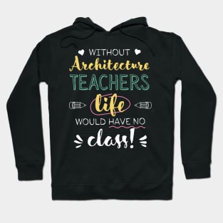 Without Architecture Teachers Gift Idea - Funny Quote - No Class Hoodie